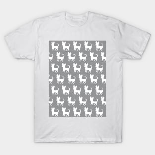 Chihuahua silhouette print (large) gray T-Shirt